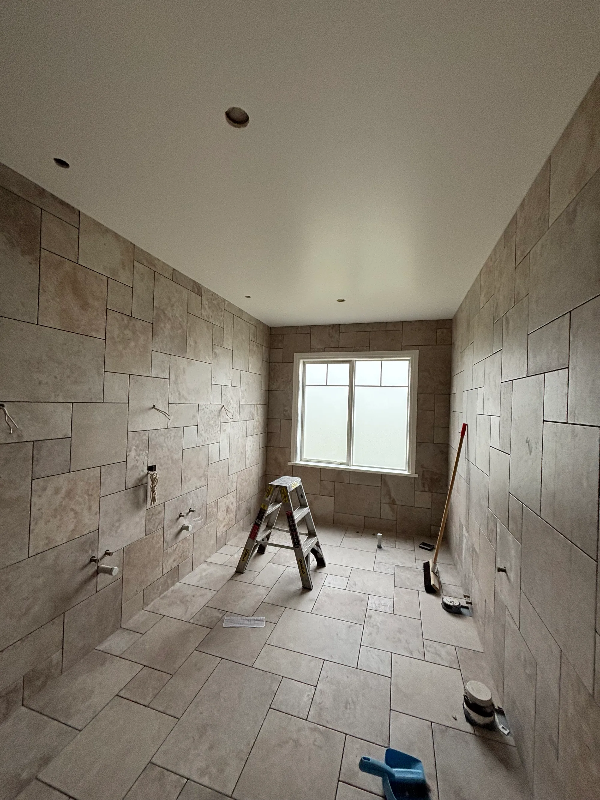 Completed bathroom tiling by Watcon Projects, Auckland bathroom renovations