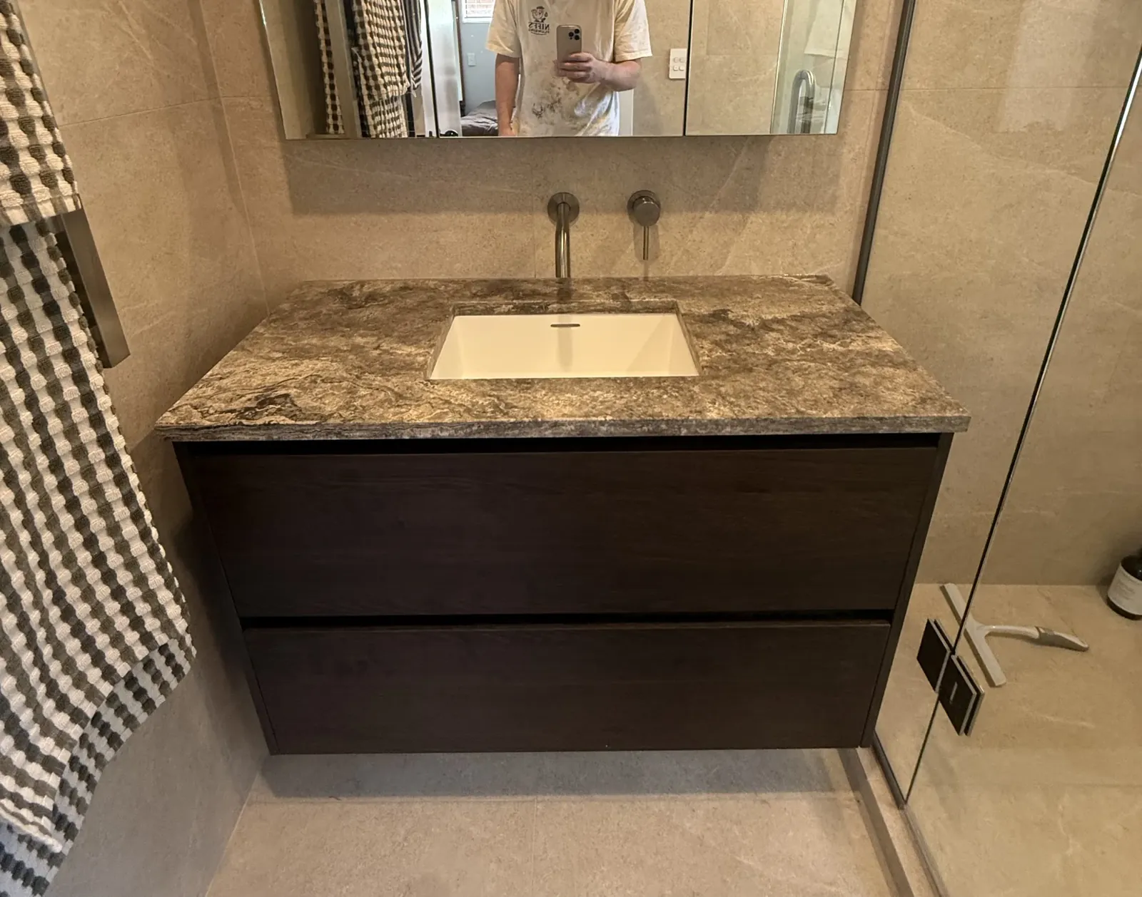 Bathroom vanity installation by Watcon Projects, Papakura