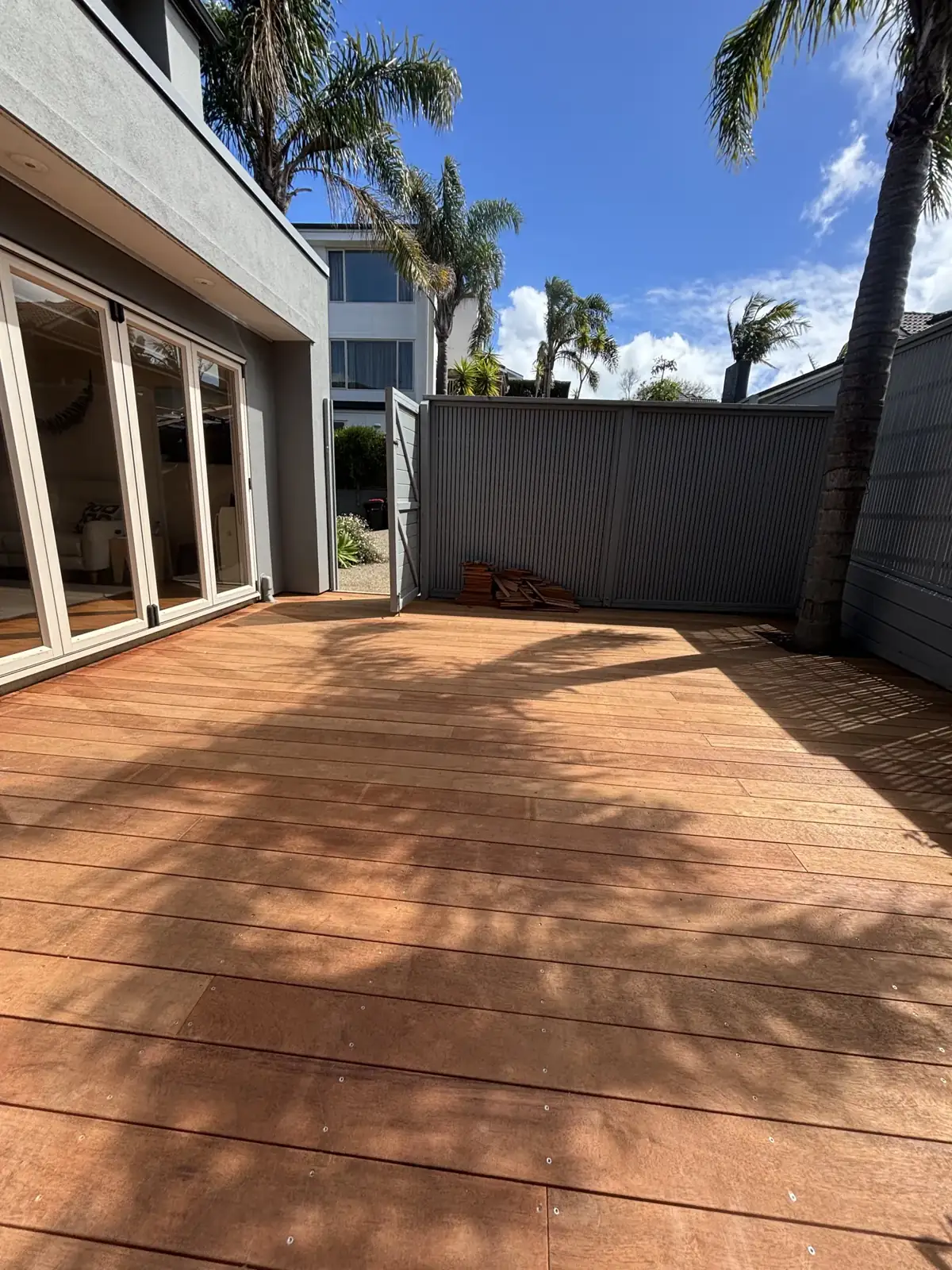 New timber decking after the rebuild by Watcon Projects, South Auckland deck builder