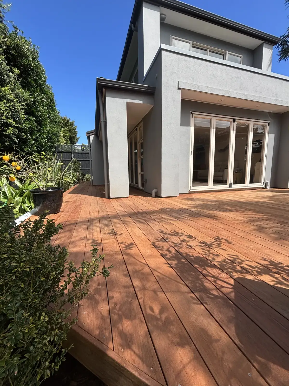 Completed timber deck by Watcon Projects, South Auckland