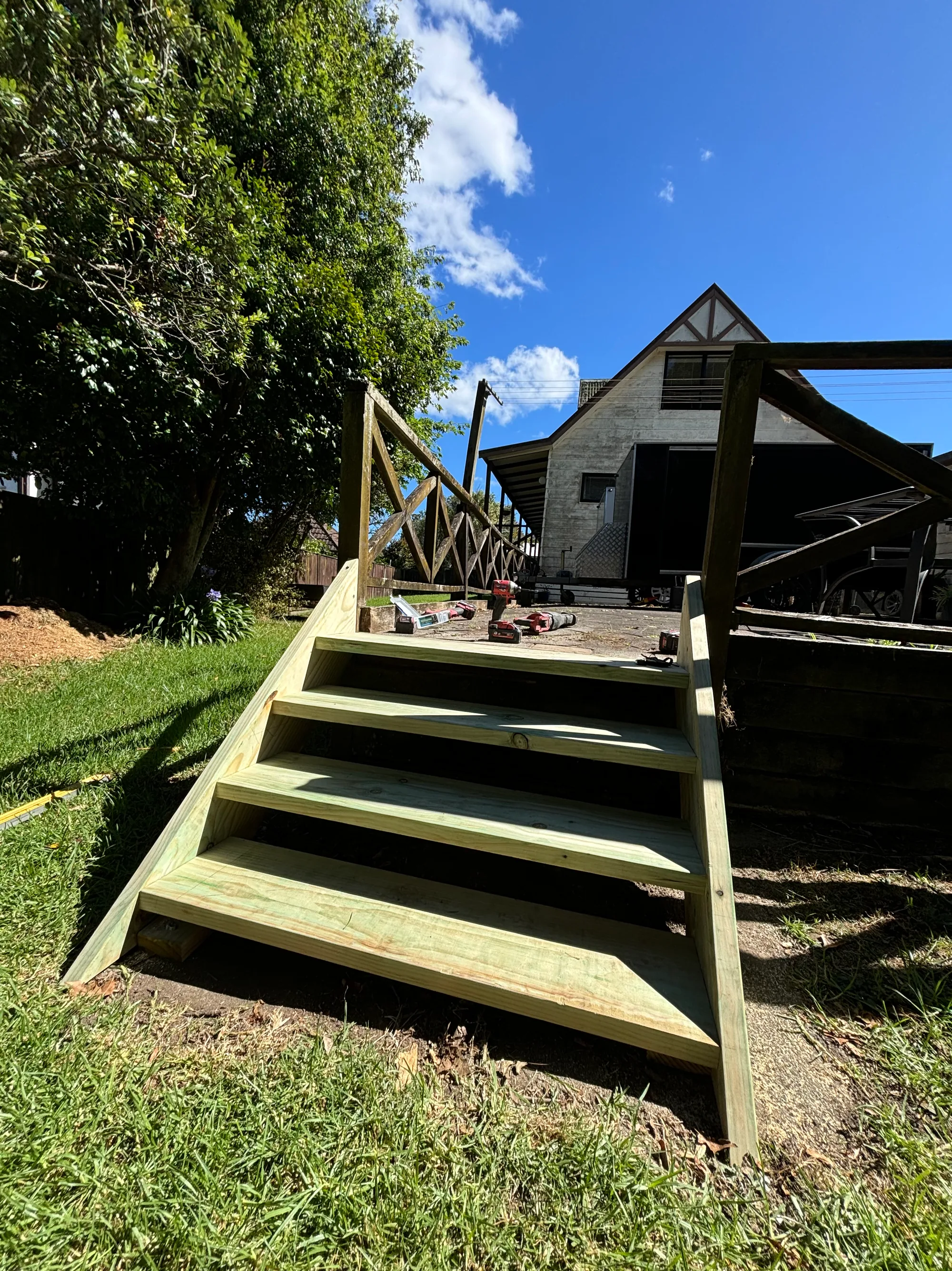 Deck stairs construction - Watcon Projects South Auckland