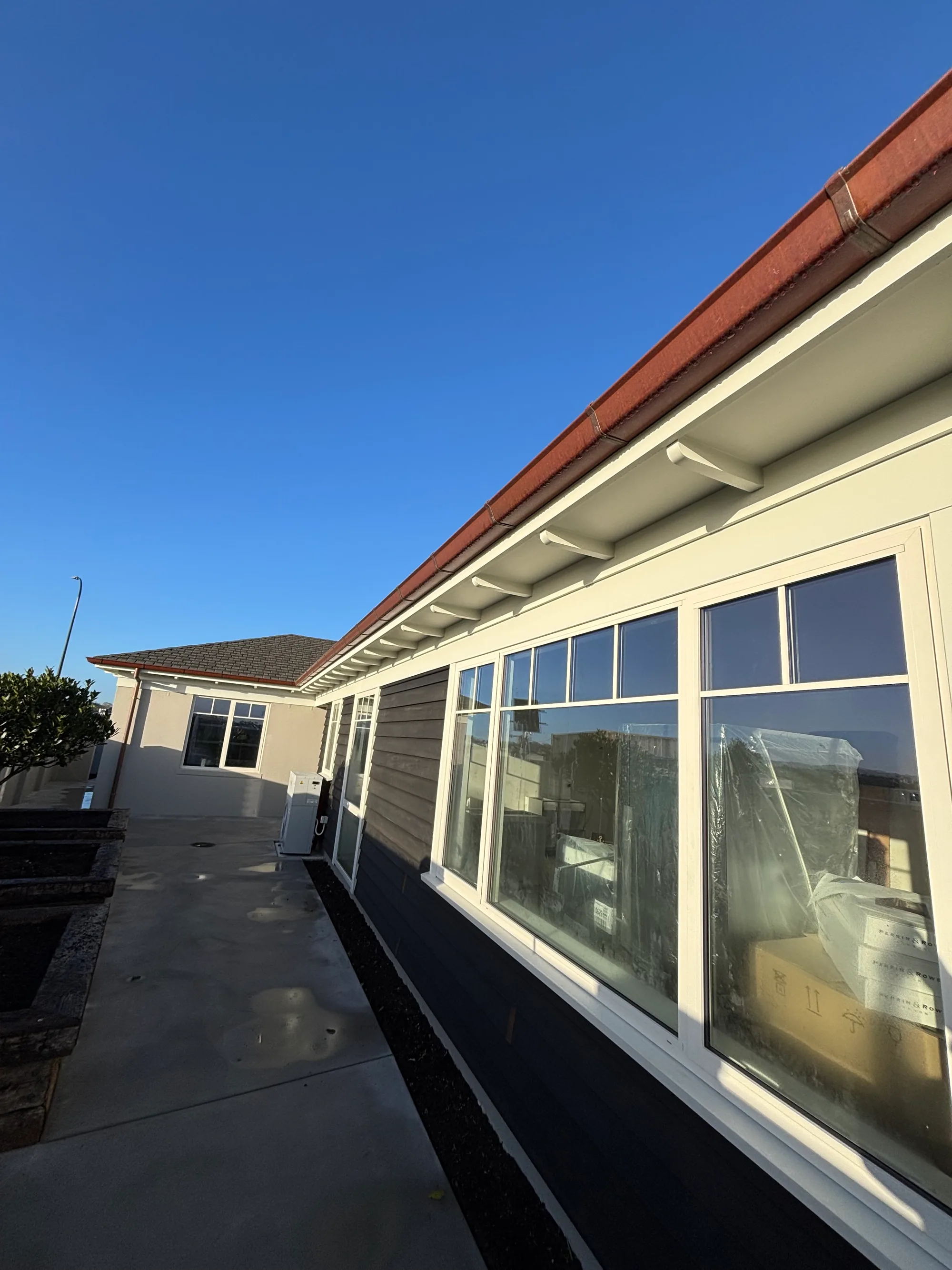 Completed new build exterior by Watcon Projects, South Auckland residential builder