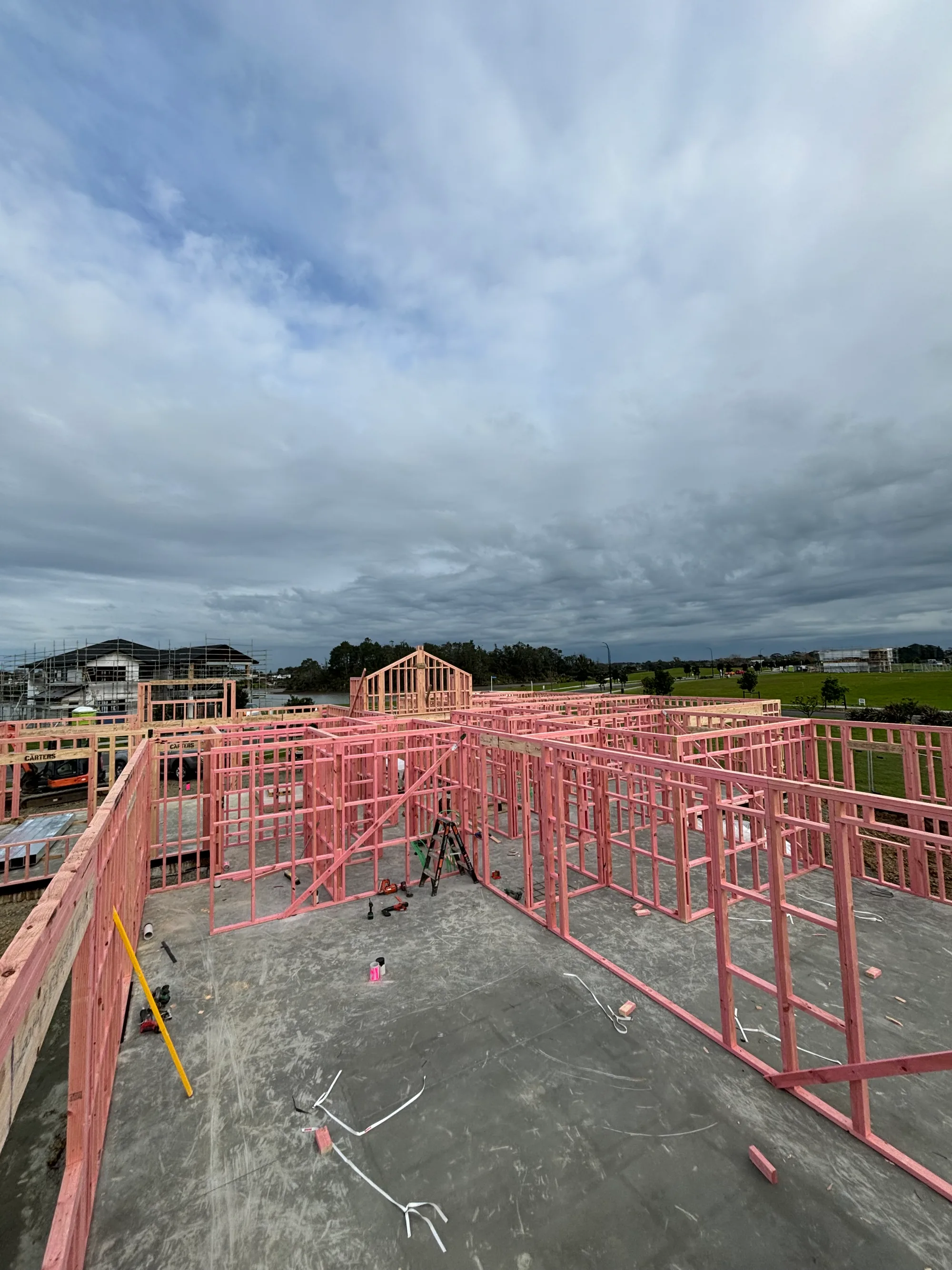 New build external framing - Watcon Projects South Auckland
