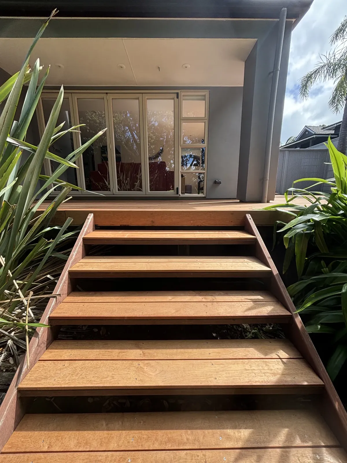 Timber steps built by Watcon Projects, Karaka